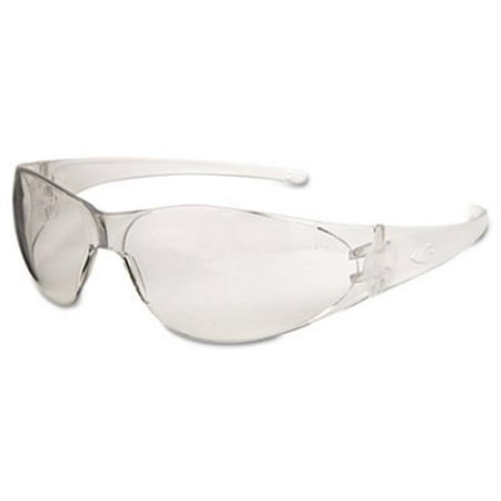 Anti Fog Safety Glasses - Crews CK110AF Checkmate Safety Glasses, Clear Temple, Clear Lens, Anti Fog