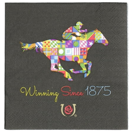 Kentucky Derby 148 16-Pack Jockey Silks Cocktail Napkins