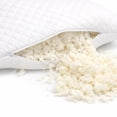 thumbnail image 3 of ORGANIC TEXTILES Organic Shredded Latex Bed Pillow with Quilted Removable Cotton Cover - For Sleeping, Head Support, Side Back Stomach Sleeper, Soft and Breathable - (Standard Size), 3 of 7