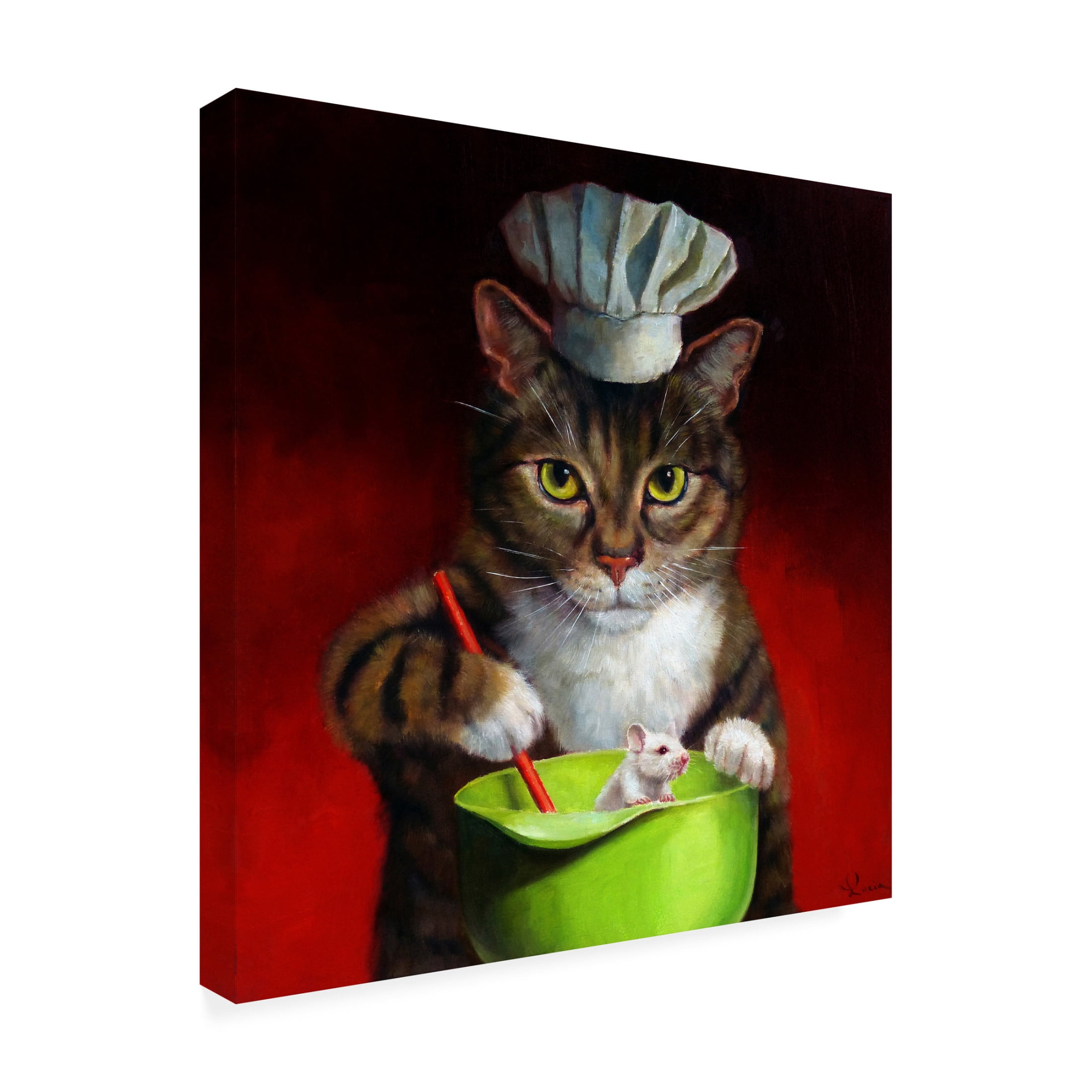 Canvas Wall Art - Lucia Heffernan 'Guest For Dinner' Wall Art for Living Room, Bedroom, or Office Décor by Trademark Fine Art - 14 x 14 Inches