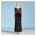 thumbnail image 2 of Long Sleeved Modern Dance Dress Women's Ballroom Dance Dress Waltz Dance Costume, 2 of 7
