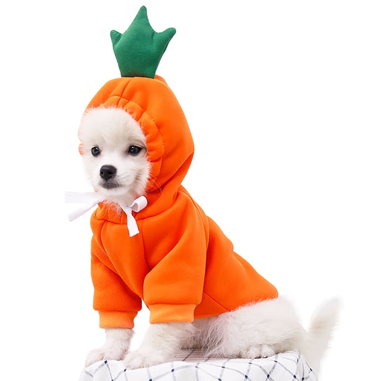 MOMFEI Warm Dog Winter Clothes Cute Fruit Dog Coat Hoodies Fleece