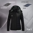 thumbnail image 4 of Women's 3 in 1 Ski Jacket Waterproof Rainwear with Removable Puffer Inner, 4 of 7
