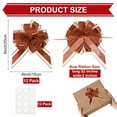 thumbnail image 3 of Uxcell 12 pack Large Bows for Gift Wrapping, Reusable Ribbon Bow Brown, 3 of 6