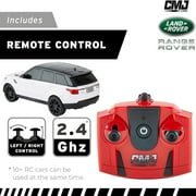 CMJ RC Cars: Range Rover - White - 1:24 Scale, Remote Control Radio SUV Vehicle, 2.4 Ghz, LED Headlights, Indoor-Outdoor Racing Toy, Licensed Model