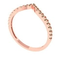 thumbnail image 2 of 0.1725 ctw Wedding Band for Women - 18K Rose Gold Yellow Moissanite Stackable Eternity Ring, 2 of 6