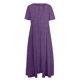 thumbnail image 4 of mfyjkho Vestidos para mujer, Vestido liso de manga corta con cuello redondo informal de verano para mujer Vestidos maxi para mujer l, 4 of 4