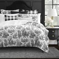 thumbnail image 3 of Ember White/Black Duvet Cover Set Queen, 3 of 9