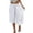 White, variant on Women's Loose Fit Wide Leg Pants Summer Cotton Linen Casual Five Quarter Pants Elastic Waist with Drawstring Trouses by Yigetop Brown L