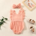 thumbnail image 1 of Mameluco de verano para niñas recién nacidas + diadema muselina sin mangas mamelucos niños una pieza ropa de moda para bebés Tan Jianjun  unisex, 1 of 2