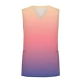 thumbnail image 5 of Mlqidk Womens Plus Size Tops Summer Casual Going Out Tunics Deep V Neck Sleeveless Gradient Graphic T-Shirt 4x-5x Tunics Blouses Pink 4XL, 5 of 5