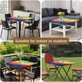 thumbnail image 5 of Colorful Tie Dye Wave Pattern Square Fitted Tablecloth with Elastic Edge,Square Table Cover,Washable Elastic Table Cover for Home Kitchen Party Decor 36"x36", 5 of 6