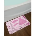 thumbnail image 2 of Heels and Dresses Bath Mat, Paris Fashion Atelier French Boutique Feminine Glamor Eiffel, Non-Slip Plush Mat Bathroom Kitchen Laundry Room Decor, 29.5 X 17.5 Inches, Baby Pink Mauve Magenta, Ambesonne, 2 of 2