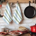 thumbnail image 6 of Sage Green Blue Striped Kitchen Towels Set of 1, Farmhouse Sage Green Stripes Absorbent Dish Towels for Kitchen, Microfiber Hand Towel, Quick Drying Tea Towel for Cleaning Decorative Dishcloths, 6 of 7