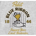 thumbnail image 2 of Pabst Blue Ribbon Support Your Local Bartender Men's Athletic Heather T-shirt-Large, 2 of 3