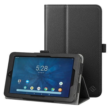 Tablet Case for Onn 7" 7 Inch Android Tablet - Fintie Protective Folio Cover With Stylus Holder, Black