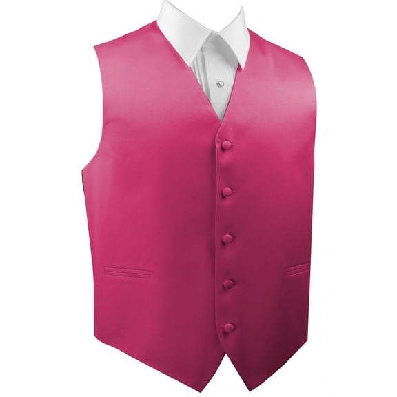 "BEST TUXEDO" Men's Formal, Wedding, Prom, Homecoming, Tuxedo Vest, in Fuchsia