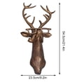 thumbnail image 5 of Dserhfy Vintage Animal Head Wall Decoration Home Office Living Room Wall Art Resin Bear Fox Mouse Deer Rabbit Figurine Statue Sculpture Wall Ornament, 5 of 8