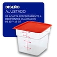 thumbnail image 2 of Tapa de Polietileno Caledonia Para Recipiente Cuadrado de 12 y 18 qt Rojo TAPECU-1218R, 2 of 6