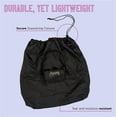 thumbnail image 6 of Miamica Black "Wash, Dry, Fold, Loads of Fun" Travel Expandable Laundry Bag Drawstring, 6 of 7