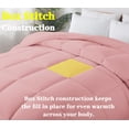 thumbnail image 2 of FLUFFAURORA Pink All-Season Down Alternative Comforter, Box Stitched Down Alternative comforter for all age groups，King size，102×90inch, 2 of 6