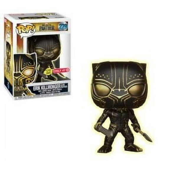 Pop Marvel Black Panther 3.75 Inch Action Figure Exclusive - Erik Killmonger Glow Panther #279