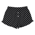 thumbnail image 4 of Only Moment Black Polka Dot Shorts Womens Summer Shorts Wide Leg Summer Jean Shorts with Pockets ,XXL, 4 of 4