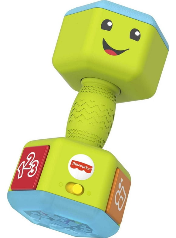 Fisher-Price Laugh & Learn Countin Reps Dumbbell Musical Rattle Toy for Infant & Toddler