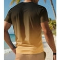 thumbnail image 5 of Xl Undershirts for Men Men's Xl Tshirts Shirts for Men Short Sleeve Casual Tops Loose Crew Neck Blouse Fashion Gradient Color Beach Athletic Summer Clothes, 5 of 5