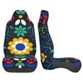 thumbnail image 5 of Haiem Colorful Mexican Flower Printed Car Seat Covers Set of 2, Universal Fit Car Seat Covers,Protective Seat Covers,Comfortable Car Seat Covers, Easy Installation Seat Covers, 5 of 9