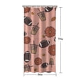 thumbnail image 5 of Pink Football and Drinks Pattern Shower Curtain 36"x72" ,Bathroom Decorative Shower Curtains Set with 12 Hooks,Modern Waterproof Washable Shower Curtain, 5 of 6
