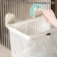 thumbnail image 6 of YIMWNYI Suction Cup Dirty Clothes Basket, Wall Mounted Foldable Laundry Storage, Bathroom Organizer for Towels, Robes, Modern Design for Small Spaces, Space-Saving Solution, 6 of 7
