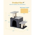 thumbnail image 6 of 3-in-1 Pet Stairs for Cats, Dog Steps for Small Doggie, 6.29''Depth Cat Stairs, Indoor Cat Ladders for High Bed for Pet's Joints, Soft Plush, 1 Cat Condo Cave, 6 of 14