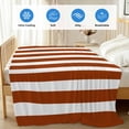 thumbnail image 4 of Burnt Orange Stripe Cooling Blanket, Lightweight Breathable Summer Throw Blanket with Double Sided Cold Effect,Farmhouse Striped Abstract Art Picnic Beach Blankets Bed Sheet for Hot Sleepers 50"x60", 4 of 8