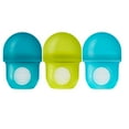 thumbnail image 4 of Boon Nursh Reusable Silicone Pouch Baby Bottle, Air-Free Feeding, Blue Multi Pack 4 Oz 3 Pk, 4 of 7