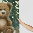 thumbnail image 3 of Autua Teddy Bear Christmas Tree Message Bathroom Shower Curtain Decoration Chic Modern Decor with Hooks 60"x72, 3 of 7