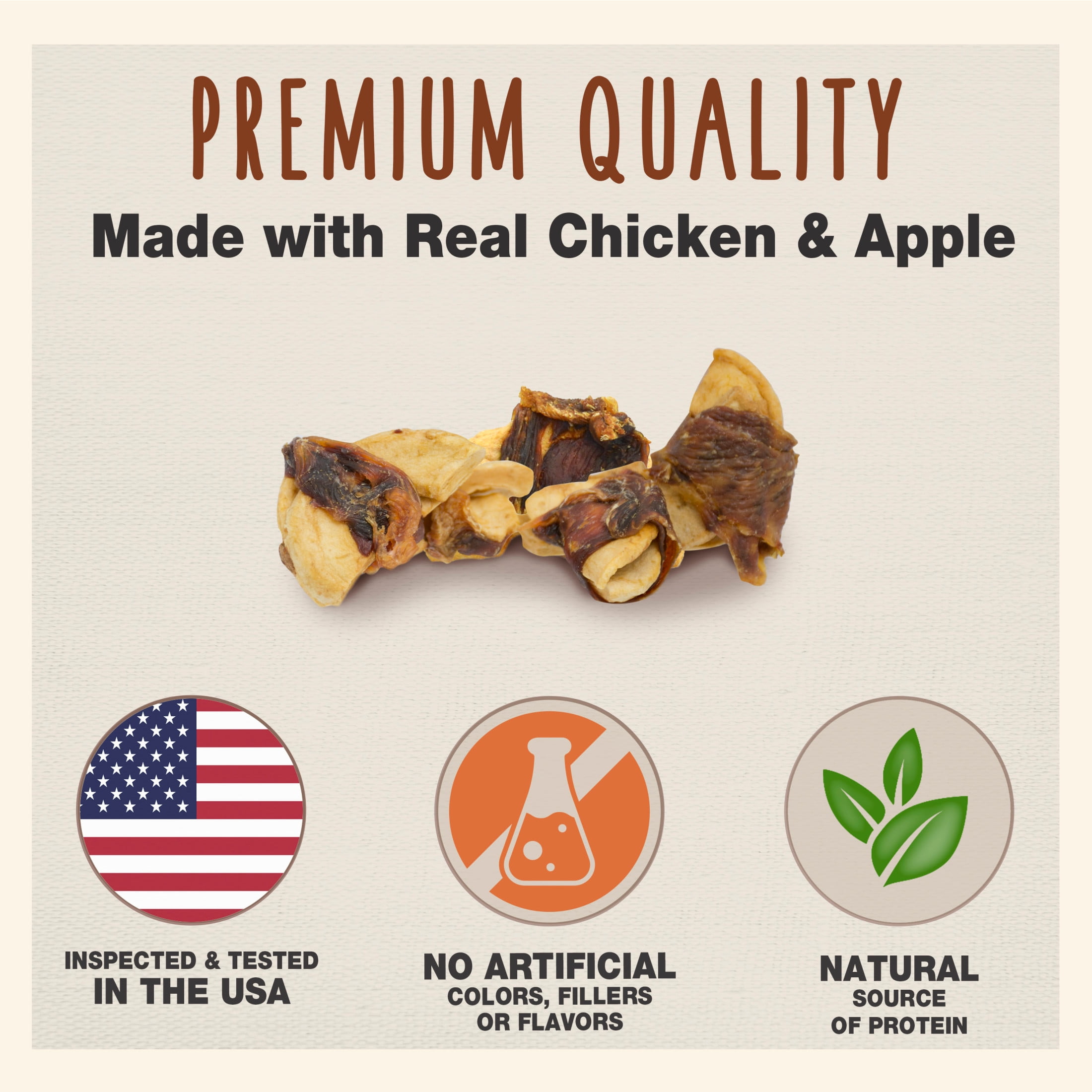 Cadet Gourmet Chicken & Apple Wrapped Dog Treats 28 Ounce (Pack of 1)