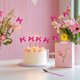 thumbnail image 5 of Decoraciones de moño para cupcakes Pastos de moño – Cinta de satén rosa, decoración de doble cara, decoraciones de 24 cupcakes para bodas, compromiso, cortejo nupcial, sin necesidad de bricolaje, 5 of 8