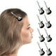 thumbnail image 1 of 8 piezas de clip de guitarra estilo Genjuku de aleación con clip lateral para accesorios para el cabello de mujer, accesorios para el cabello Y2K, color negro, 1 of 8