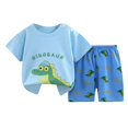 thumbnail image 2 of Hrsba Kids Summer 2 Piece Outfits Sets,Round Neck Short Sleeved Set Home Clothes Two-piece Set Cute Printed Summer Sets for Kids,Toddler Summer Short Sleeve Round-Neck Blouses & Shirts Sets, 2 of 3