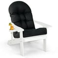 thumbnail image 1 of Costway Adirondack Chair HIPS Adirondack Chair with Cup Holder & Cushion White, 1 of 8