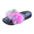 thumbnail image 2 of Pupeez Girls  Flip Flop Slide Sandals  Fury Toe Top and Hard Sole  US Kid Sizes 11 To 3, 2 of 4