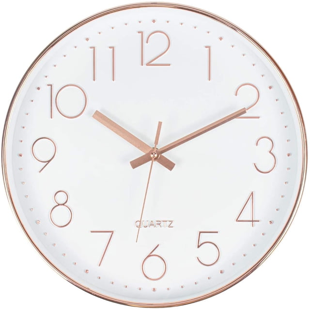 Reloj de pared grande, moderno, redondo, sin ruido, para sala de estar, oficina y cafetería. Ormromra LF-0046