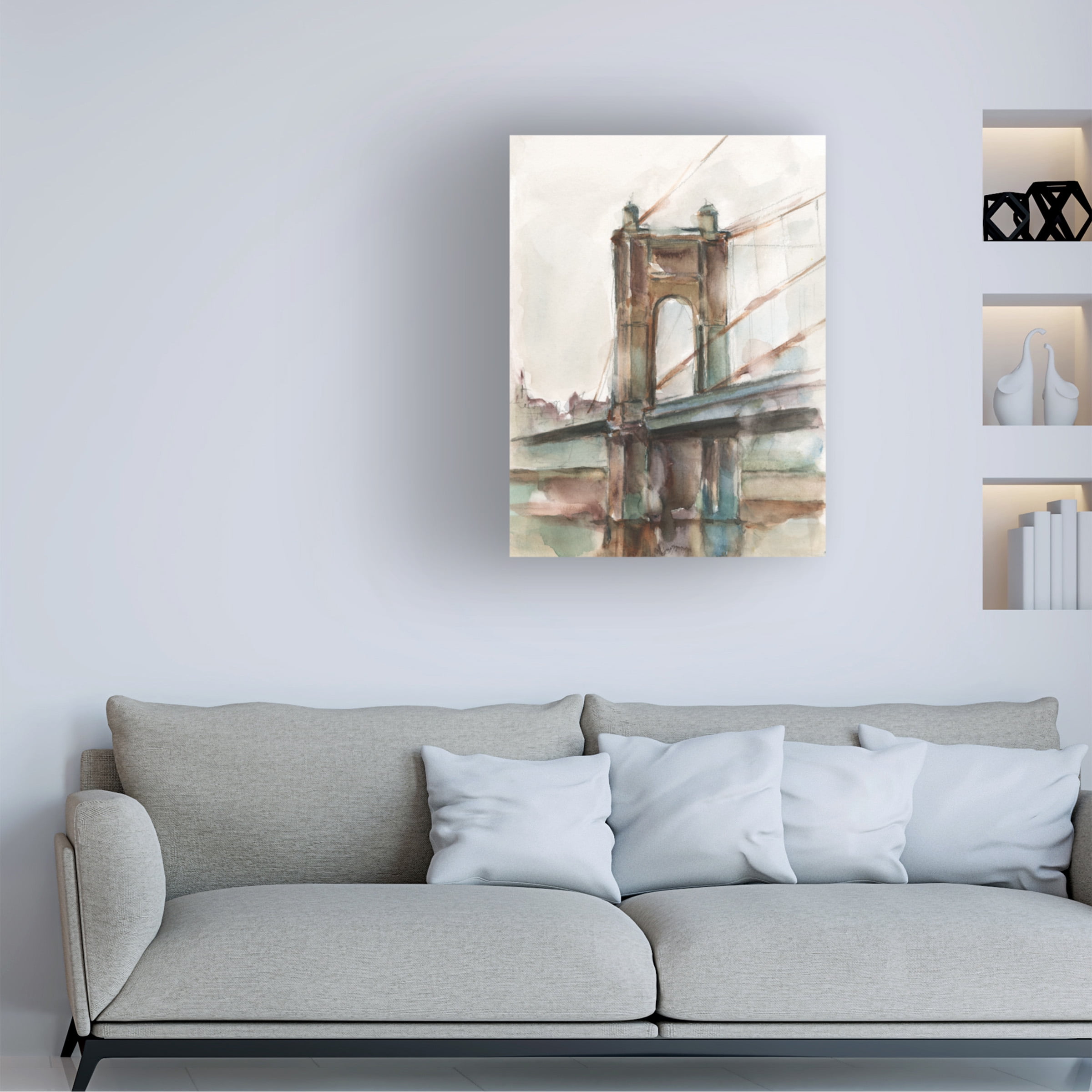 Ethan Harper 'Bridge at Sunset I' Canvas Art