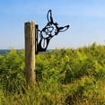 thumbnail image 7 of Metal Art Farm Garden Decor, Gaqring Peeping Cow Outdoor Yard Fence Decoration, Weather Resistant Metal Wall Mounted Garden Statue for Patio Backyard Home, 7 of 7