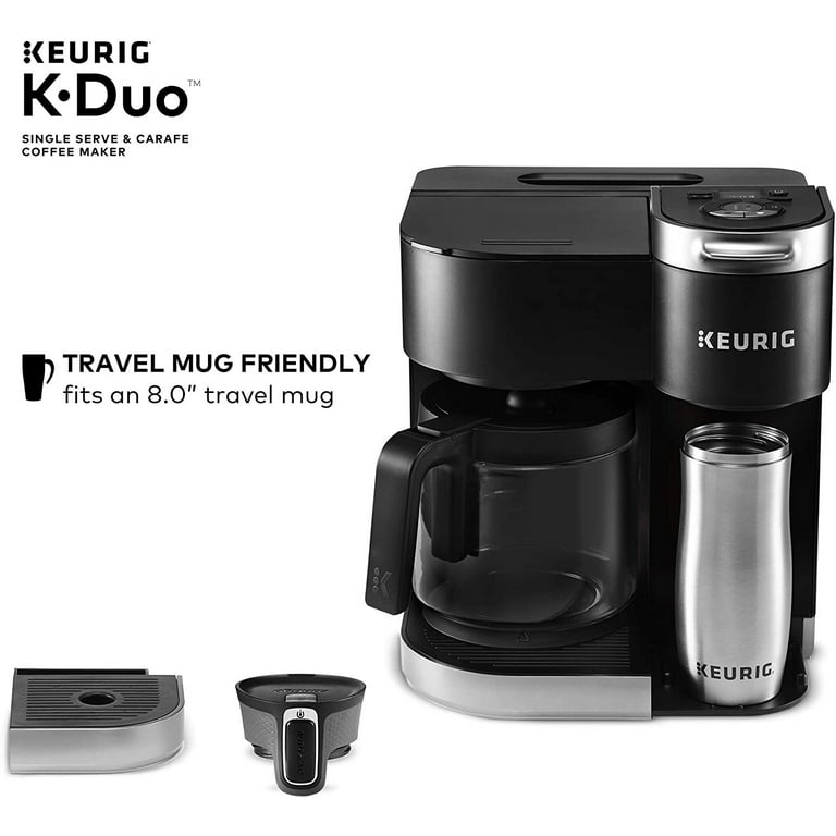  Keurig K-Duo Coffee Maker, Single Serve and 12-Cup Carafe Drip Coffee  Brewer, Compatible with K-Cup Pods and Ground Coffee, Black: Home & Kitchen