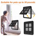 thumbnail image 4 of Cat Screen Door Plastic Pet Door Lockable Small Dog Door Pet Screen Gate Protector Doggy Sliding Door Premium Cat Flap Door 4 Modes for Small Cats Dogs Pets Up to 30Lb, 4 of 11