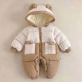 thumbnail image 2 of 18-24 Months Toddler Baby Winter Hooded Snowsuits Romper Cute Jumpsuits Outfits Warm Onsie Outfits Toddler Kids Winter Clothes, 2 of 8