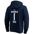 thumbnail image 3 of Men's Navy Tennessee Titans #1 Dad Pullover Hoodie, 3 of 3