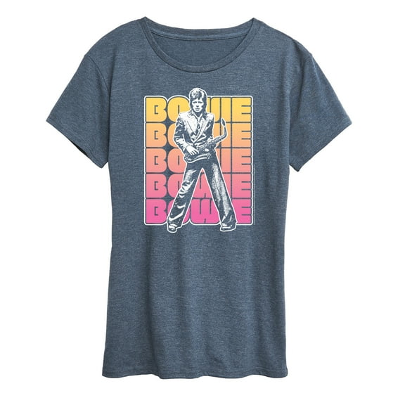 David Bowie - Bowie Stacked - Women's Short Sleeve Graphic T-Shirt